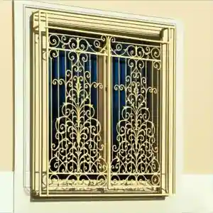 حفاظ پنجره مدل اشرافی زرین