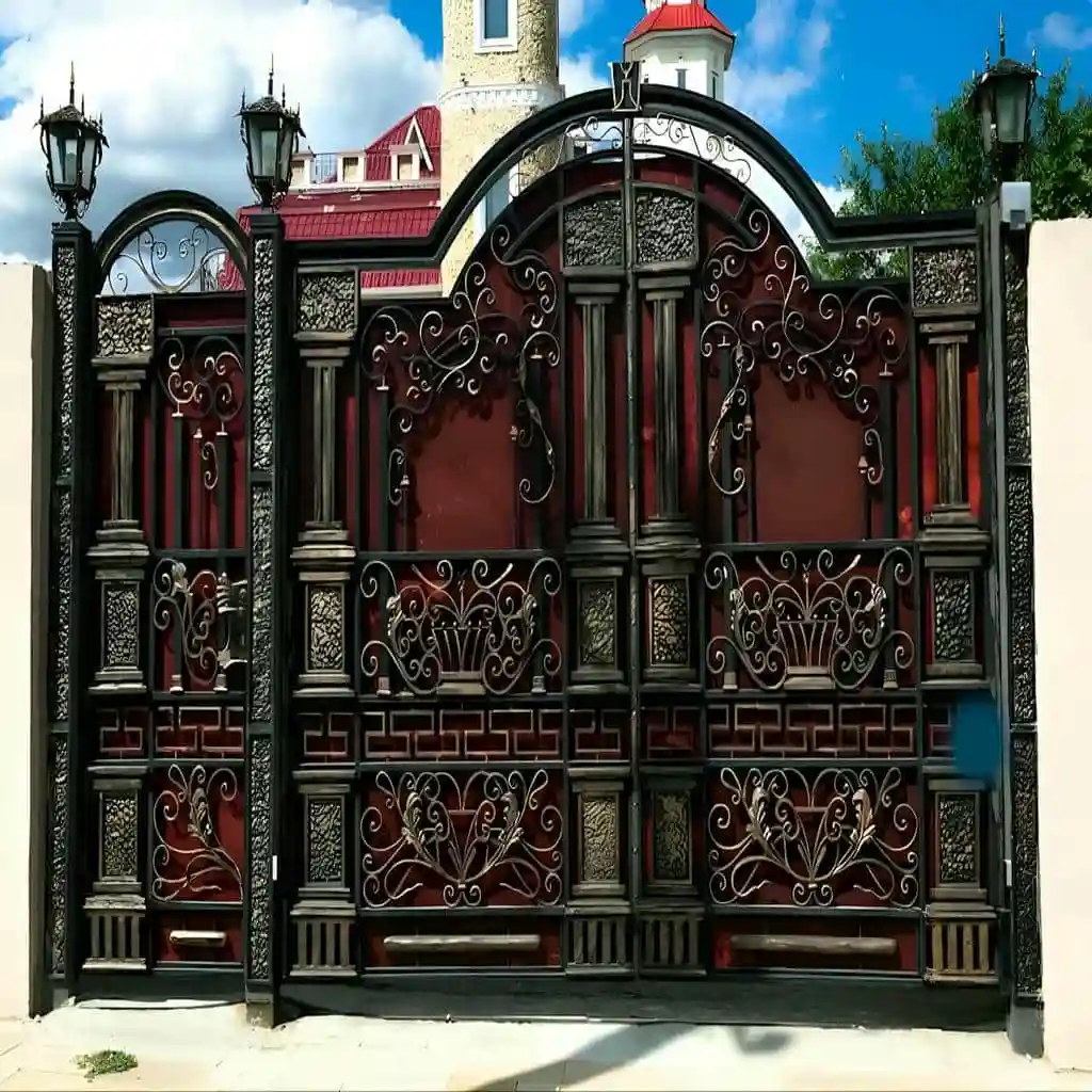 تصویر نصب درب پارکینگ فرفورژه