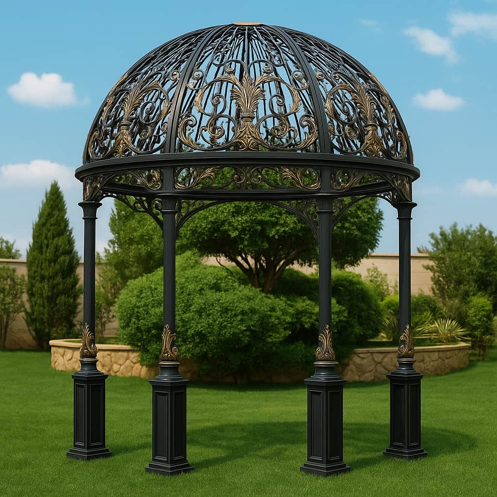 عکس آلاچیق الیزه کلاسیک با طرح گنبدی فلزی