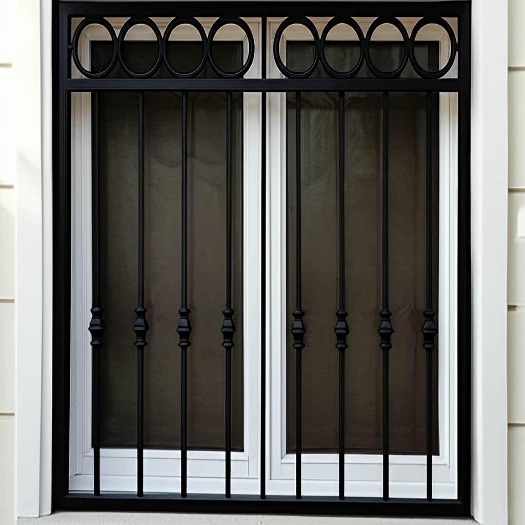 تصویر حفاظ حلقه ای با رنگ طلایی و قهوه ای سوخته در ساختمان ویلایی