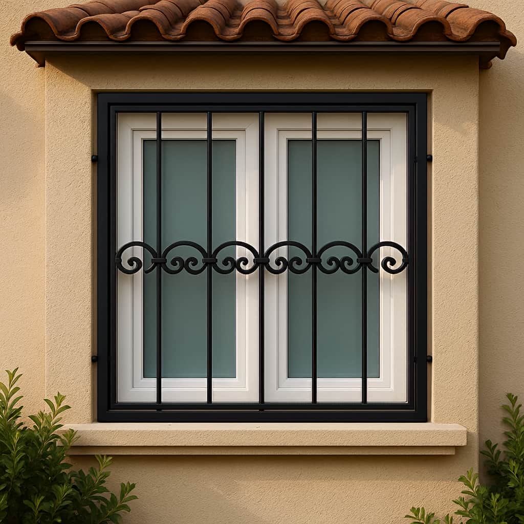 عکس نمای نزدیک از قوس نعل اسبی حفاظ فلزی