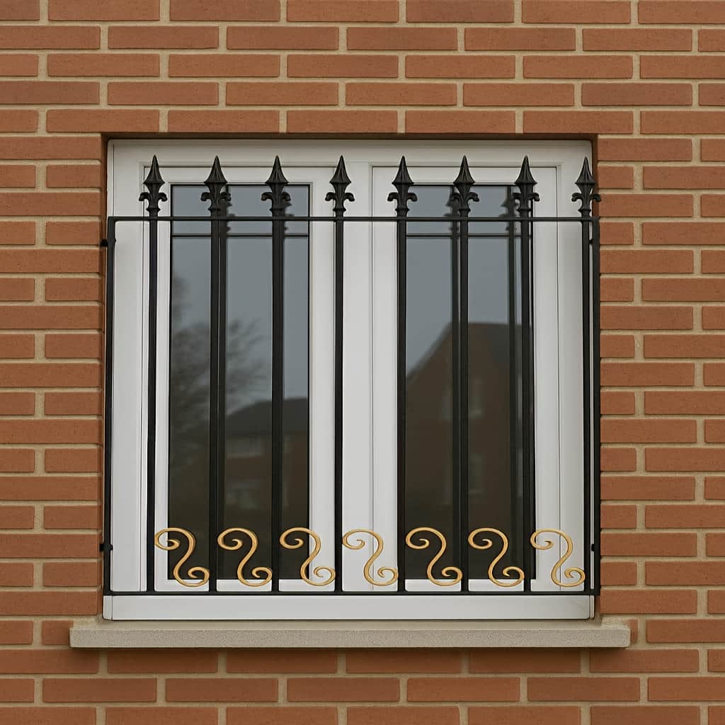 تصویر رنگ&zwnj;بندی متنوع حفاظ پنجره مدل نیزه مارپیچ