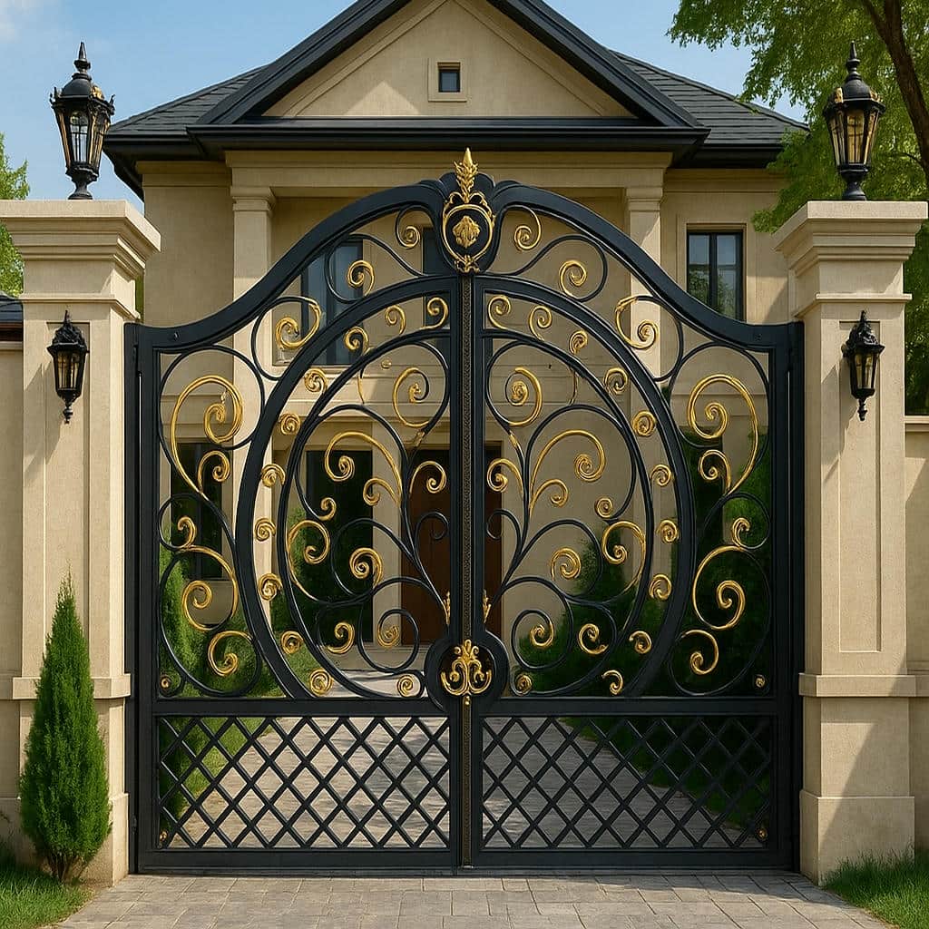 تصویر نمای روبرو درب دایره مصور