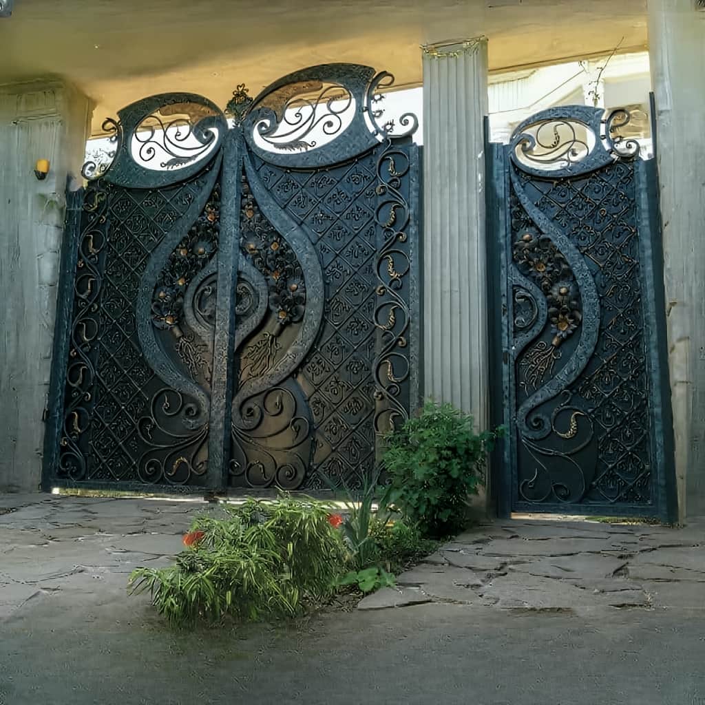 درب فلزی مدل دسته گل