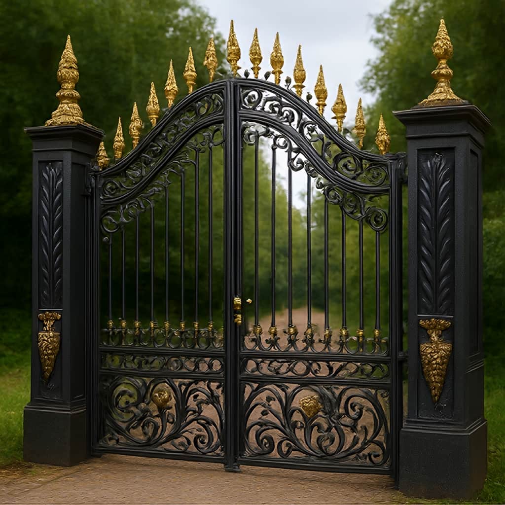 عکس نمای نزدیک درب فلزی مدل سمیه کلاسیک