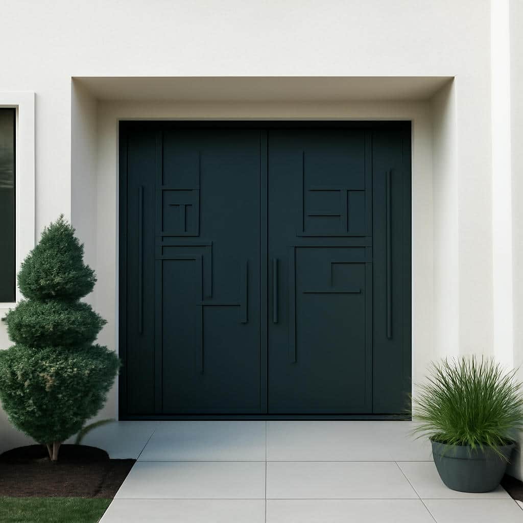 عکس درب فلزی مدرن دیلایت با طراحی مینیمال