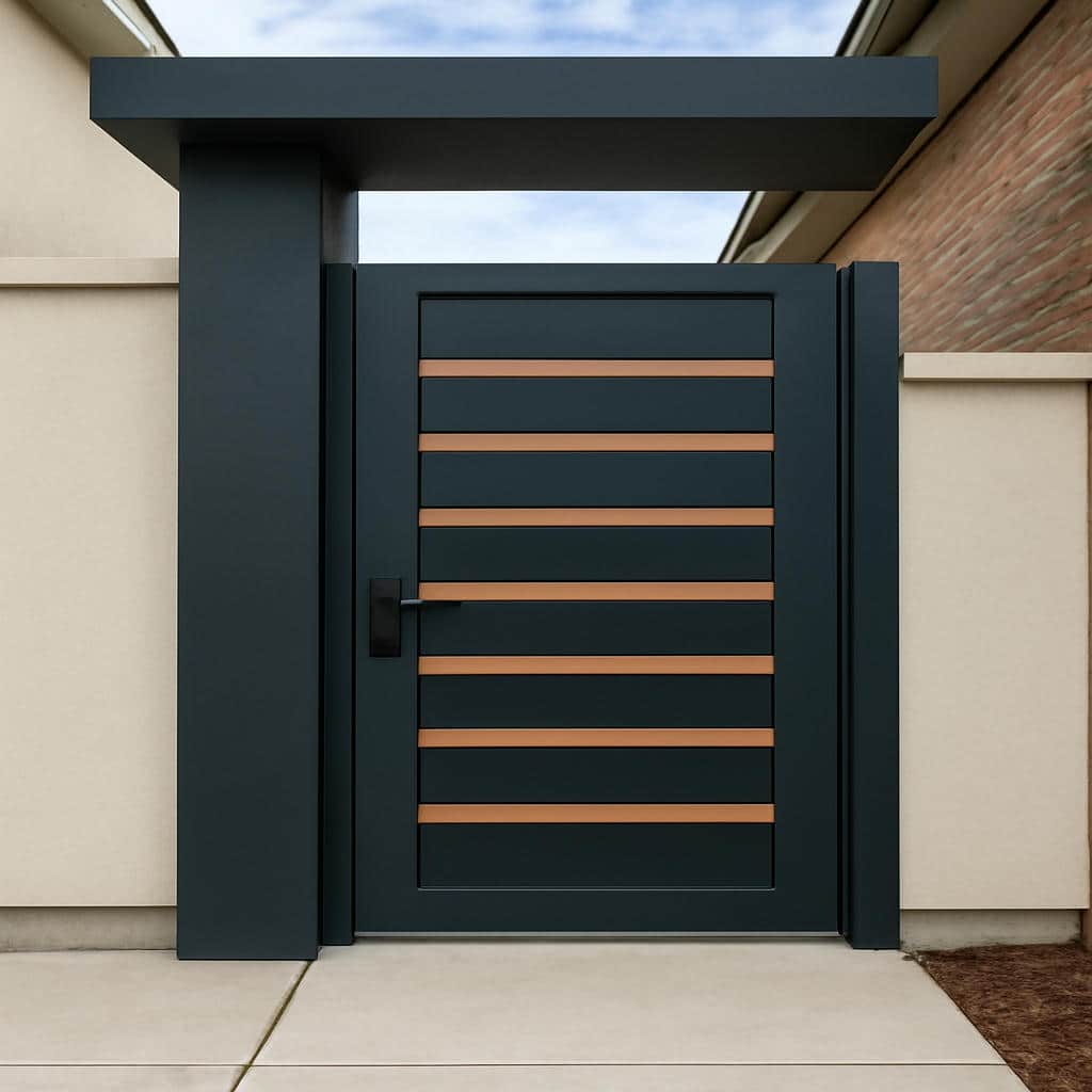 عکس درب لیان با طراحی سفارشی برای ورودی باغ