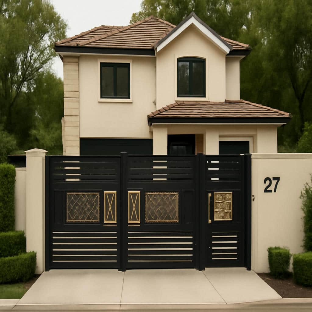 عکس درب مدرن موریس با نمای مینیمال و مدرن