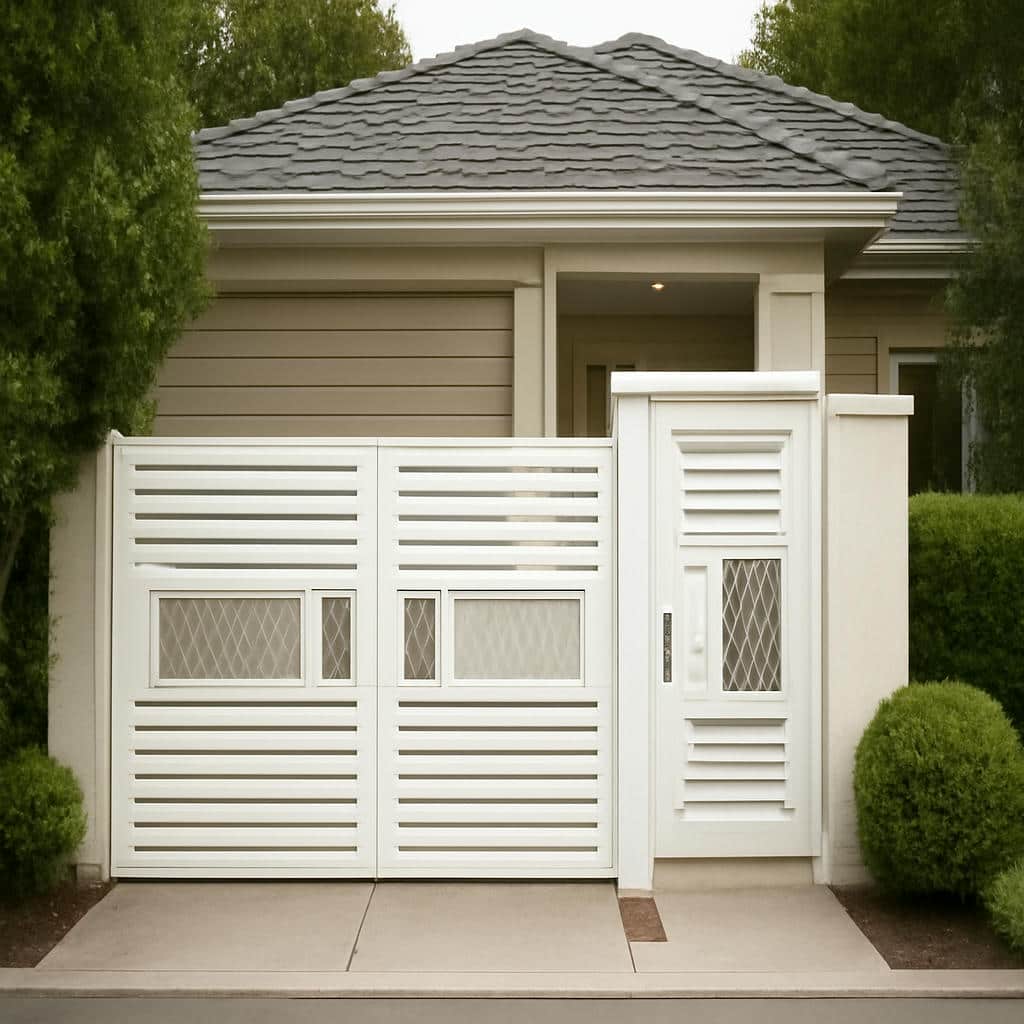 تصویر درب فلزی موریس با خطوط ساده و افقی