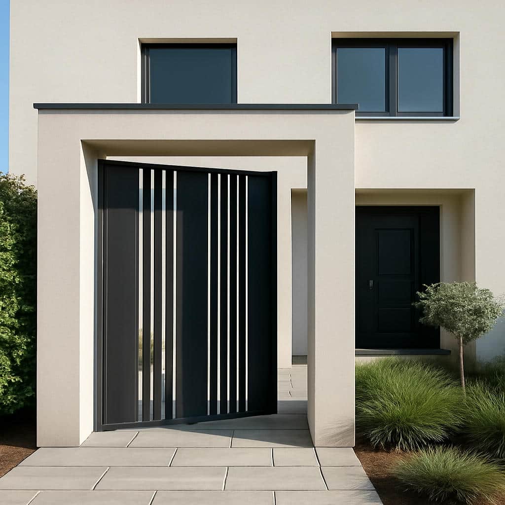 عکس درب مدرن ویولا برای ورودی ویلا