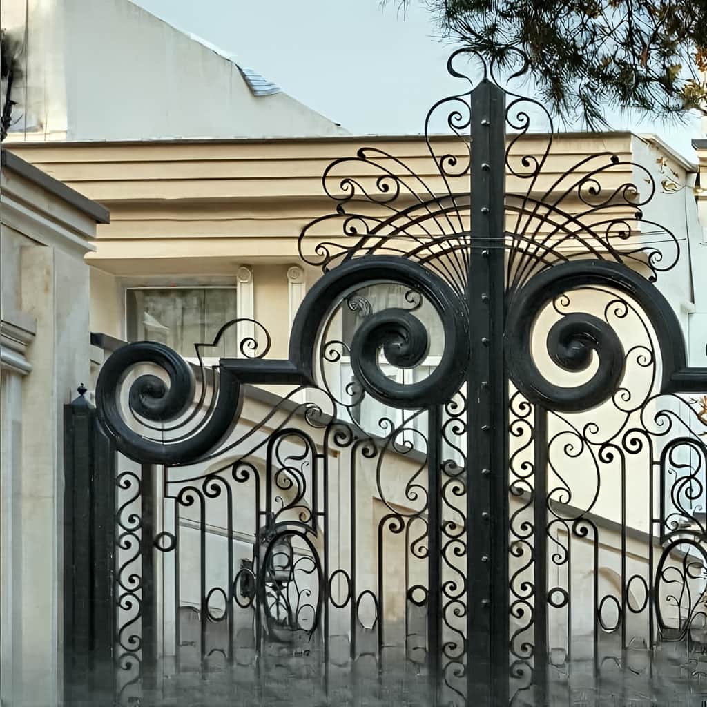 عکس نمای نزدیک از درب فلزی مدل نگین لوکس