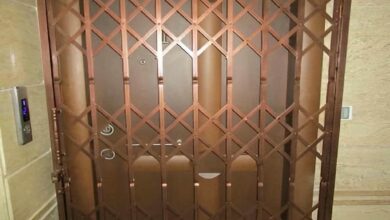 درب آکاردئونی حفاظ خانه در کیش