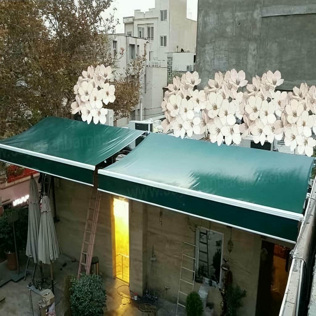 نصب سایبان برقی اتوماتیک ضد UV در رفسنجان