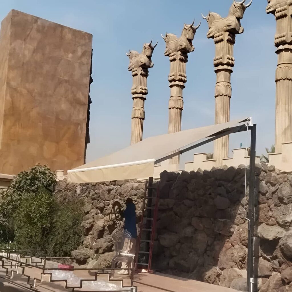 سایبان برقی اتوماتیک در آمل