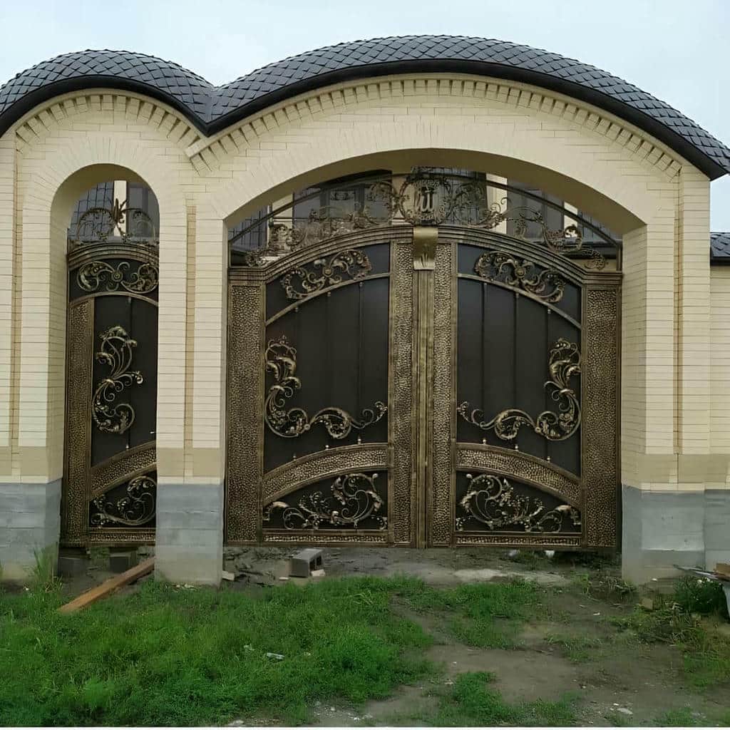 فروش درب ویلایی فرفورژه رنگ کوره ای در سنندج