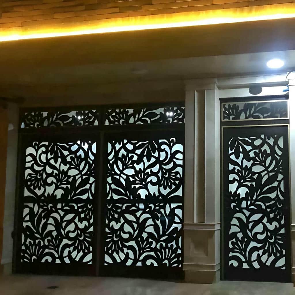 نصب درب ویلایی فرفورژه رنگ کوره ای در سمنان