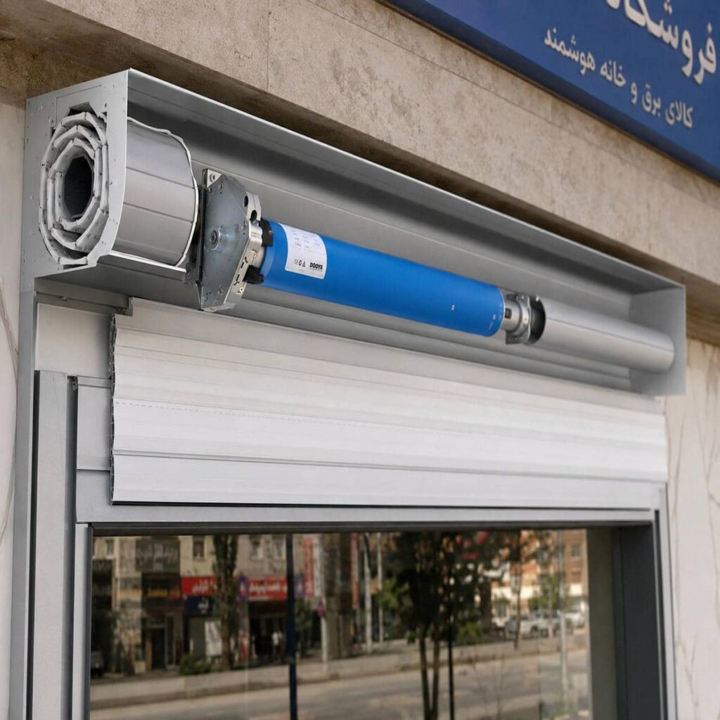 موتور توبلار کرکره برقی با نصب داخل شفت موتور توبلار مناسب کرکره برقی