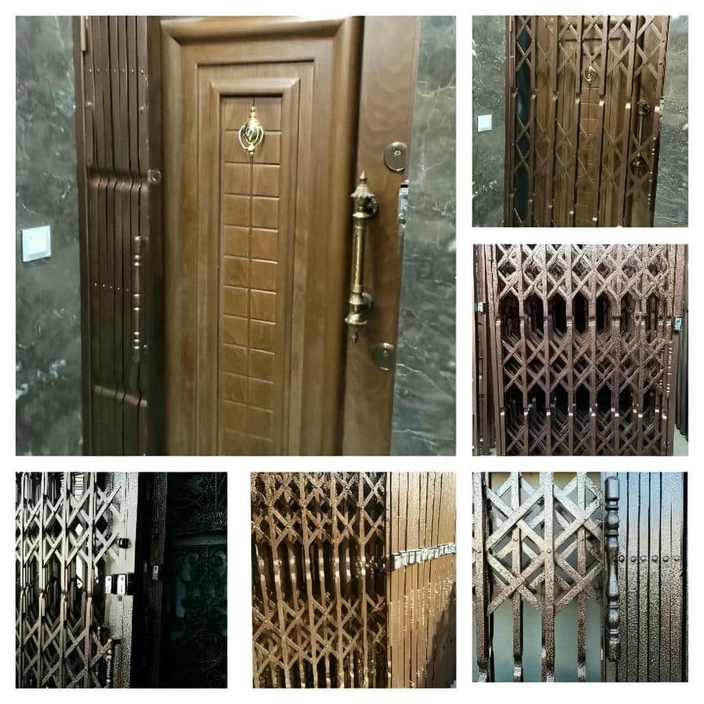 اتصال درب آکاردئونی با رنگ پوششی مقاوم روی بدنه