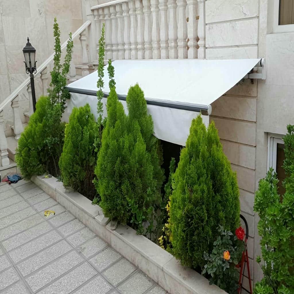 سایبان برقی با سنسور باد و باران با گیرنده سازگار سایبان برقی با سنسور باد و باران با گیرنده سازگار