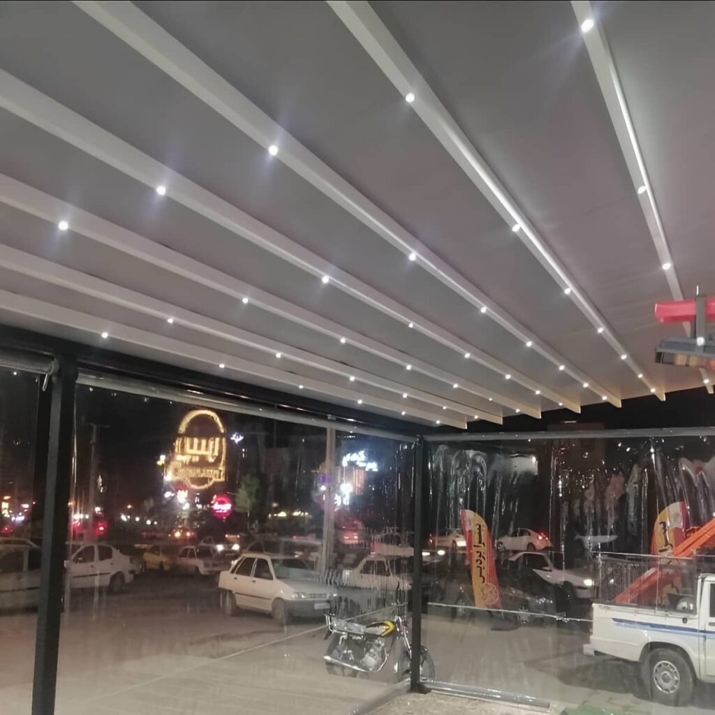 اجرای سقف متحرک با سازه آلومینیومی
