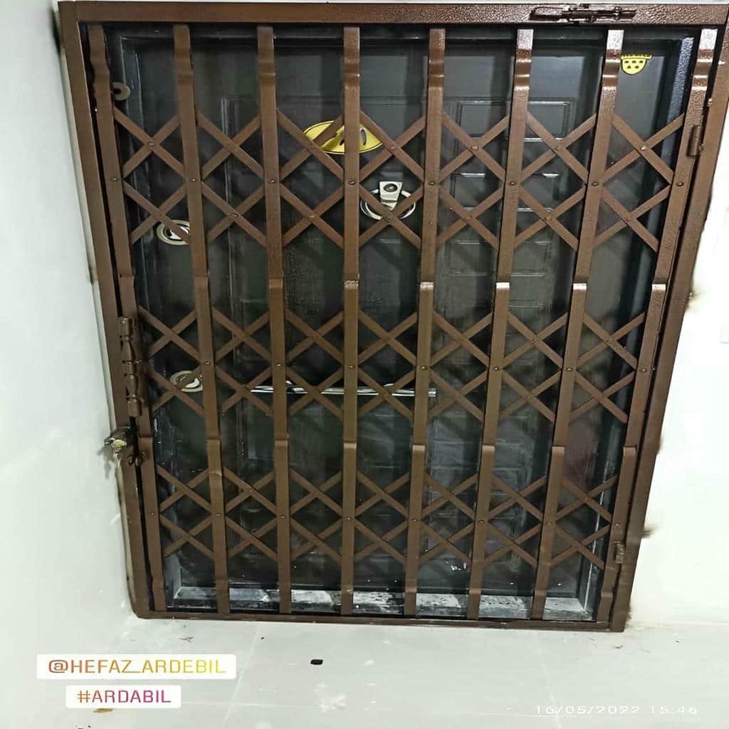 مدل دوطرفه حفاظ آکاردئونی کم جا راهرو برای دهانه عریض