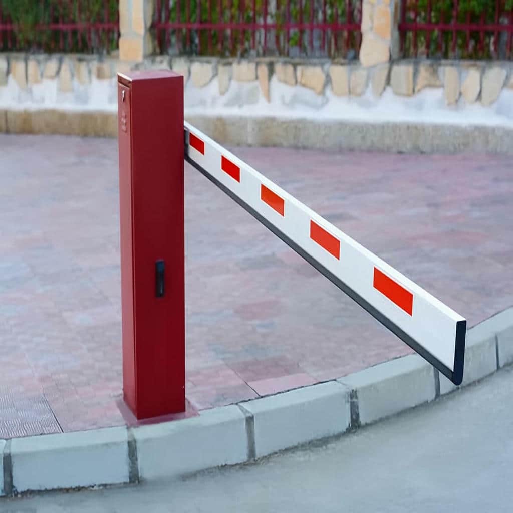 نصب راهبند ورودی صنعتی کامیون رو روی فونداسیون