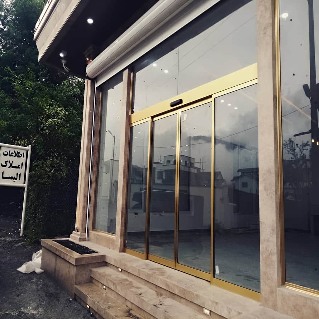 خرید درب اتوماتیک تلسکوپی چهارلت با بازشوی مرکزی