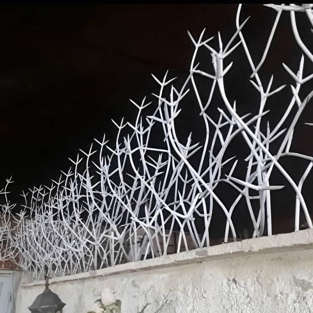نصب حفاظ شاخ گوزنی لیلیوم هماهنگ با نمای ویلا