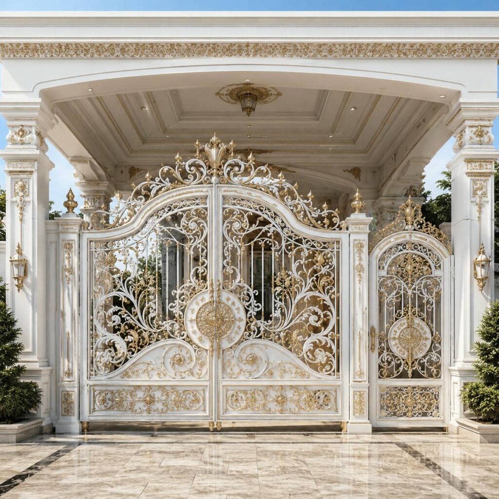 خرید درب ویلایی طرح چوب فلزی برای پروژه با نمای مدرن