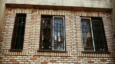 8 نمونه نرده پنجره فلزی شاسی دار
