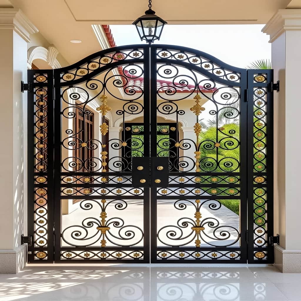درب پارکینگ مدرن پنل مشبک کشویی برای پروژه کم‌عمق