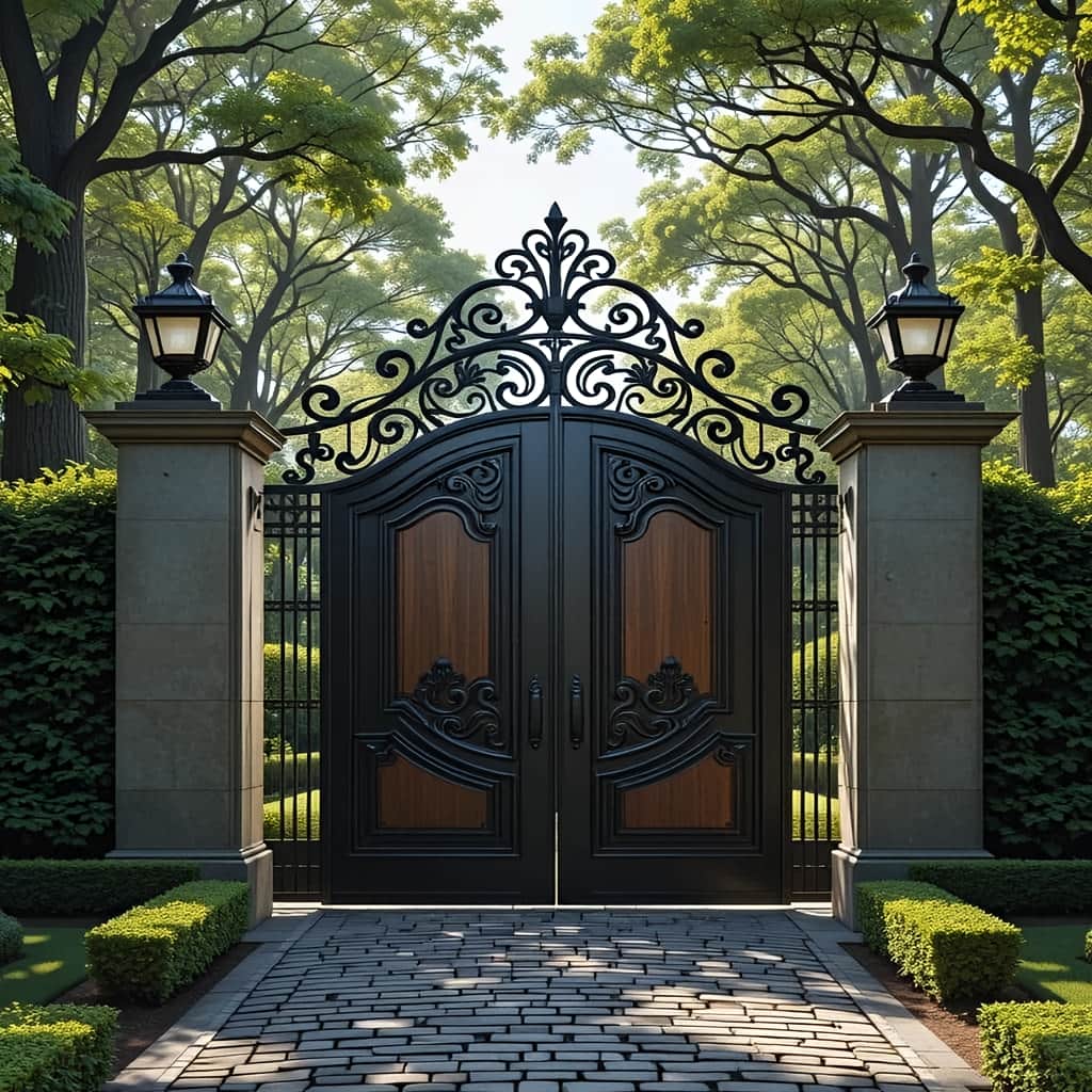 اجرای درب CNC هندسی برای پروژه با نمای مدرن