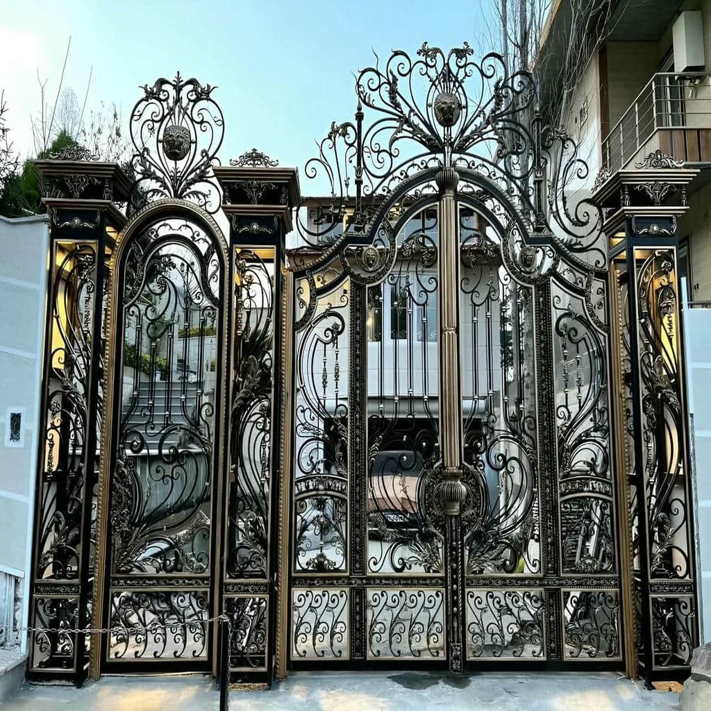نصب درب CNC ریلی با پنل مشبک و شاسی مقاوم