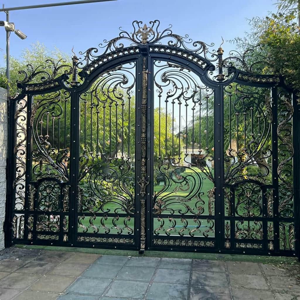 ساخت درب آهنی برش لیزری ورودی با پنل هندسی