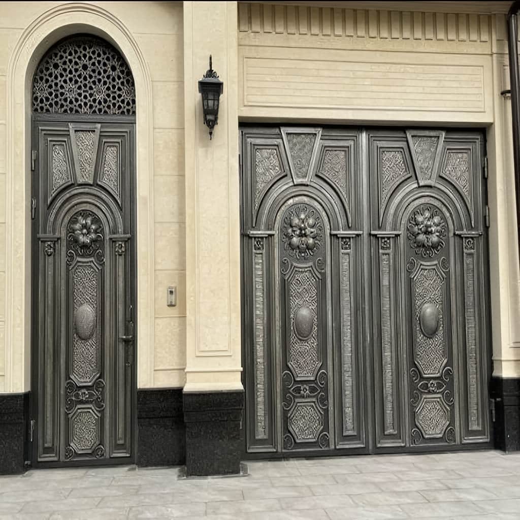 درب حیاط ورودی جنوبی مشبک برای عبور نور