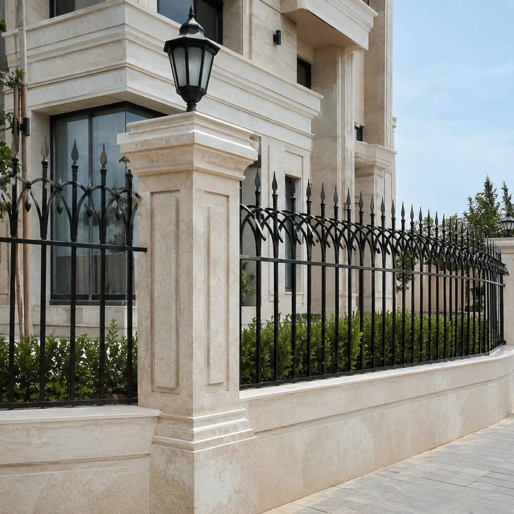 خرید حفاظ دیوار ویلا نمای سنگی برای ورودی اصلی