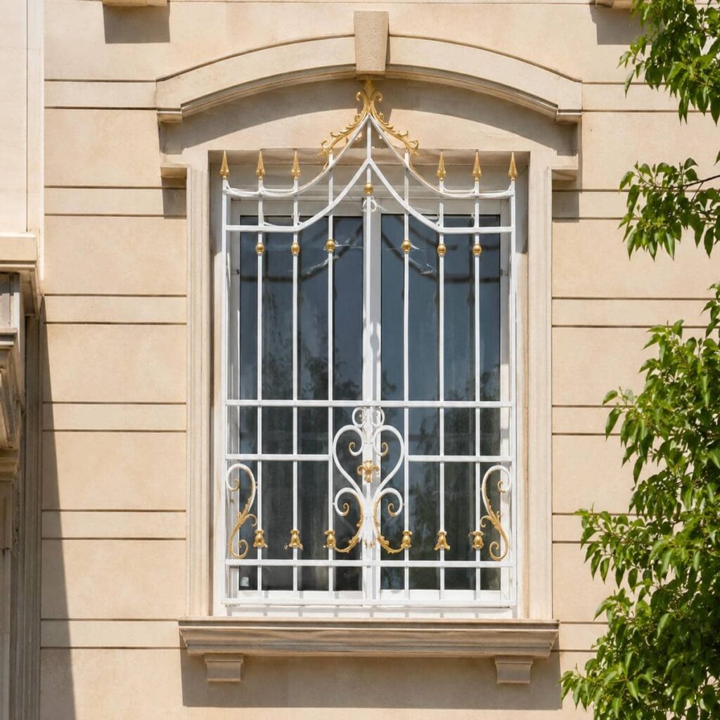 خرید حفاظ پنجره قوسی کتیبه دار متناسب با فرم بازشو