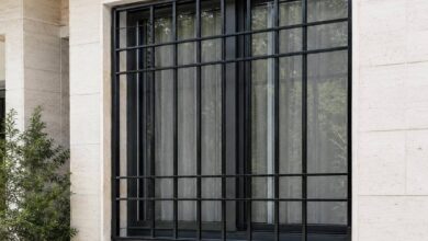 7 طرح حفاظ پنجره ساده خطی نمای ساختمان