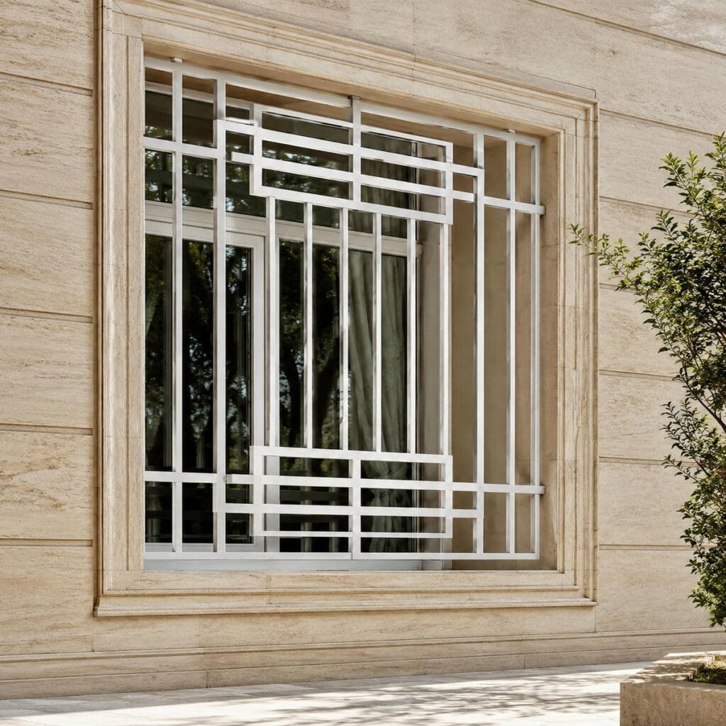 خرید نرده پنجره ساده پروفیلی متناسب با زیرسازی
