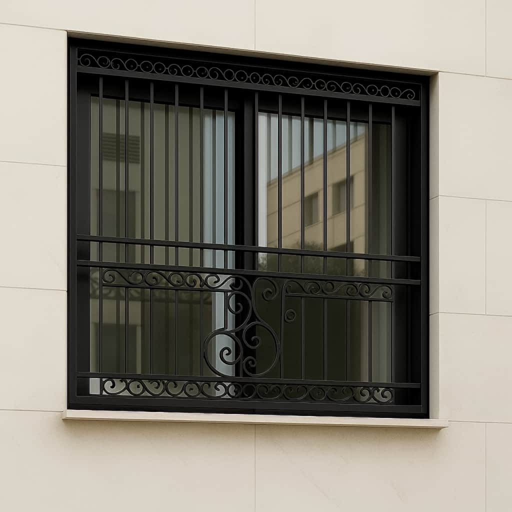 محافظ پنجره فلزی ساده
