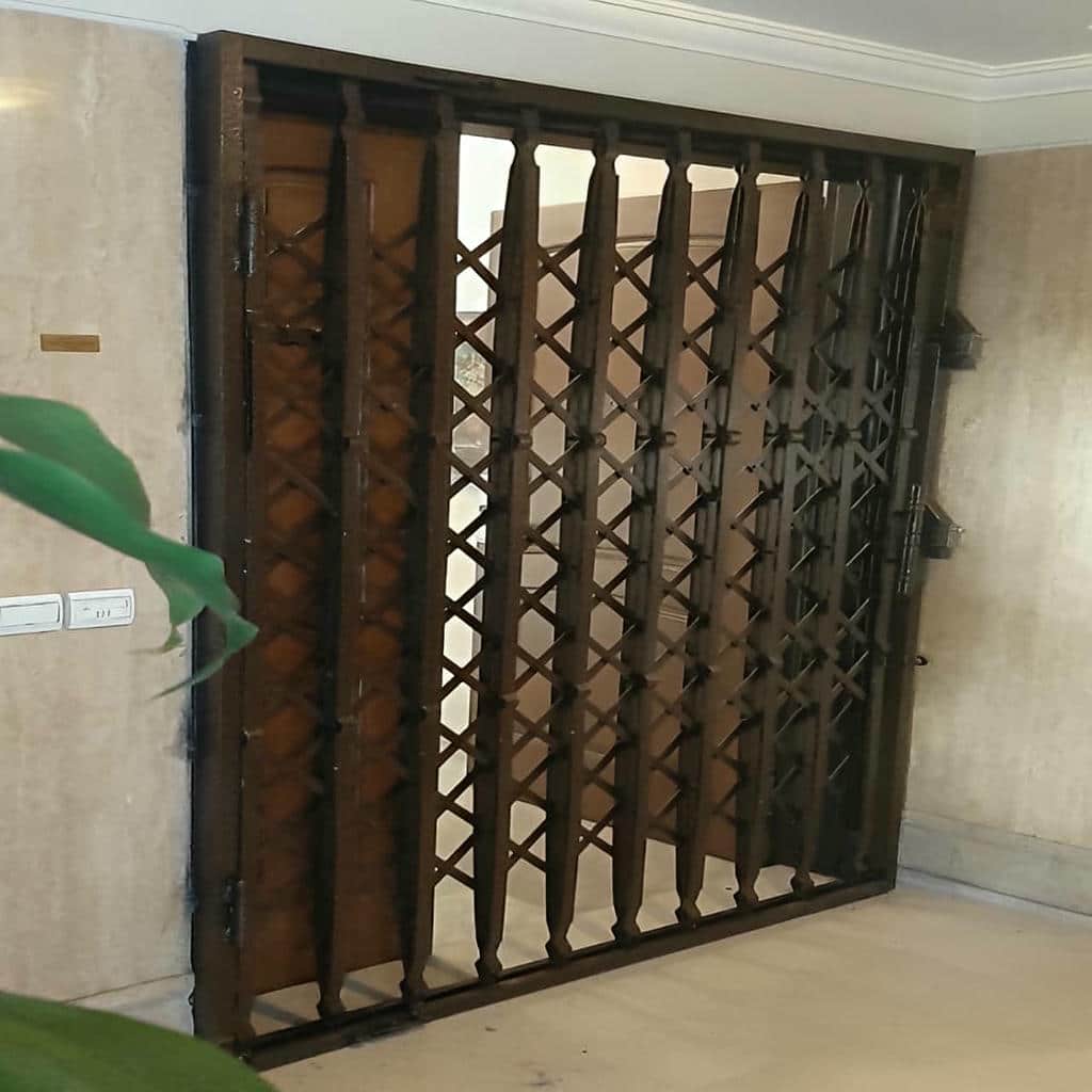 حفاظ آکاردئونی ساختمان با طراحی کشویی