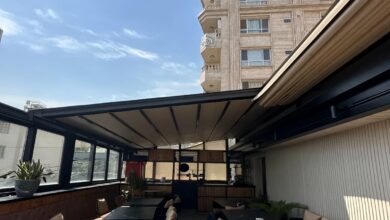 سقف متحرک پارچه ای فضای باز