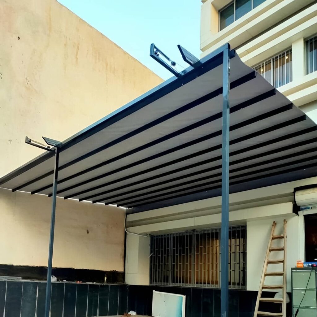 سایبان برقی اتوماتیک برای تراس