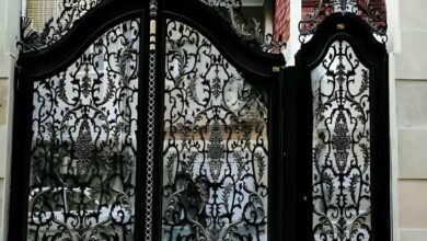 درب ویلایی فلزی ساده ورودی ساختمان