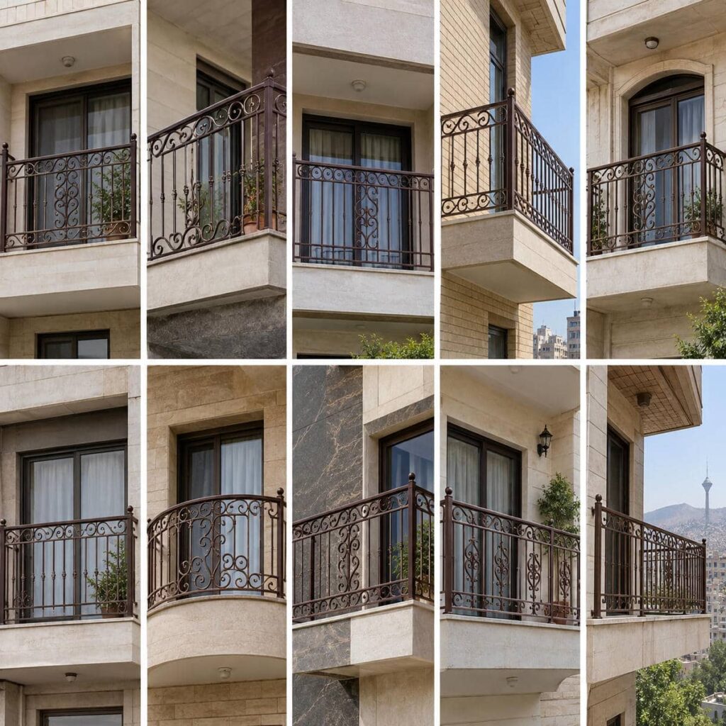 نرده تراس هماهنگ نما