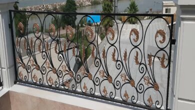 نرده بالکن آپارتمان فلزی مدرن