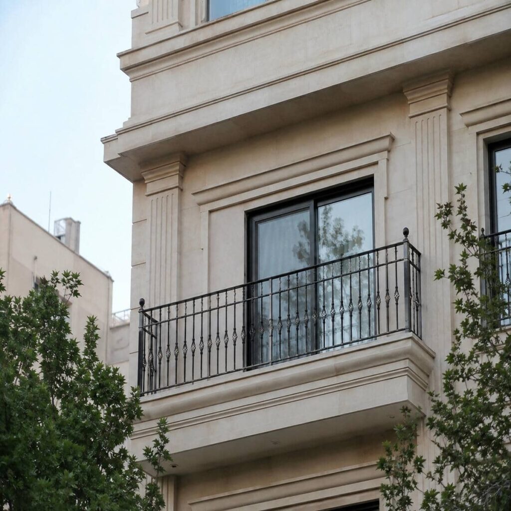 نرده بالکن خطوط منظم