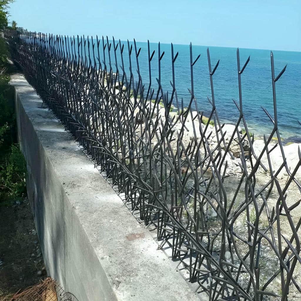حفاظ دیوار با پوشش خاکستری در محوطه باز حفاظ دیوار با پوشش خاکستری در محوطه باز