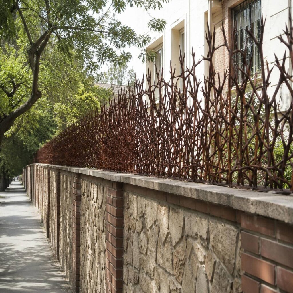 حفاظ دیوار مشکی روی حصار آجری اقامتگاه استان گلستان
