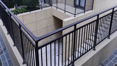 نرده بالکن منحنی ویلای دوبلکس در یاسوج